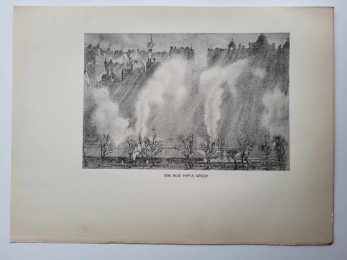 Old antique pencil drawing - old,