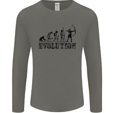 Evolution of an Archer Funny Archery Archer Mens Long Sleeve T-Shirt
