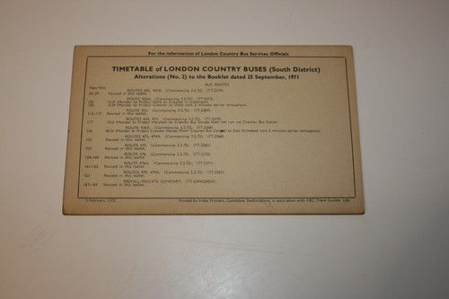 Timetable london country - timetable,
