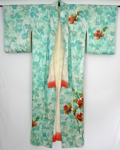 Vintage japanese kimono gown - kimono,,