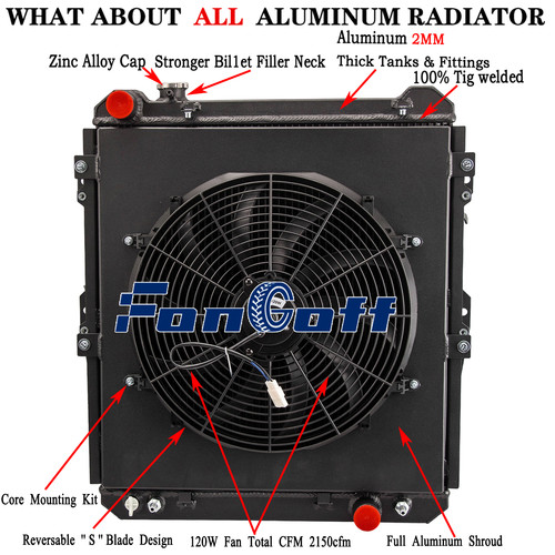 Rows radiator shroud fan - 3,