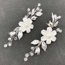 Pearls Flower Hair Clips 2pcs