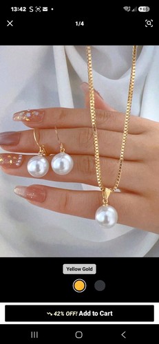 Pearl necklace set - necklace,