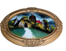 Antique Oval Framed Reverse