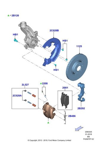 1835113 front brake caliper