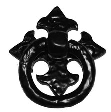 Ring Drawer / Cabinet / Door Pull Gothic Handle in Black Cast Iron (4540)
