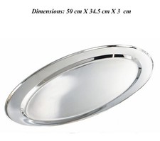 S/Steel Oval Serving Platter