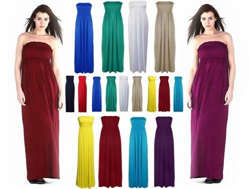 Womens strapless maxi - strapless, dress