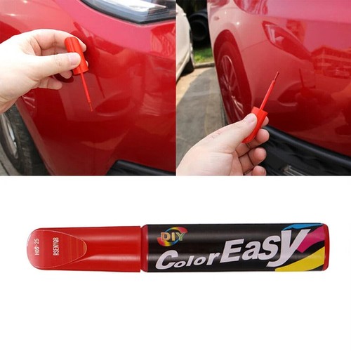 Red car paint - car, pen