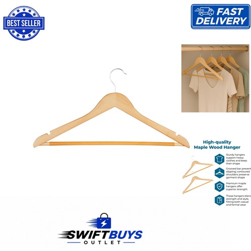 Luxury maple wood hangers with - maple,
