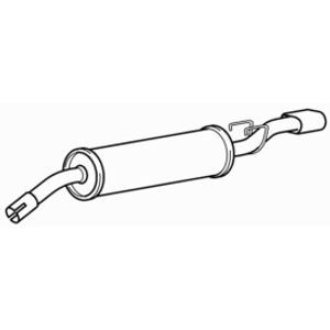 Quality rear exhaust silencer - rear,