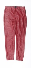 Zara Women Red Faux Leather