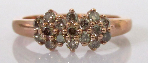 Gold diamond ring 9ct - 9ct,