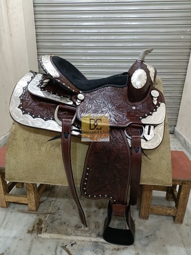 Western show saddle silver - western,