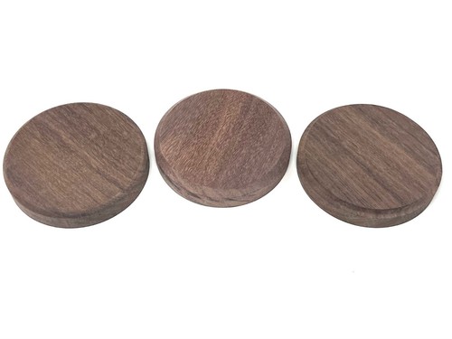 Solid walnut round plaque sign - solid,
