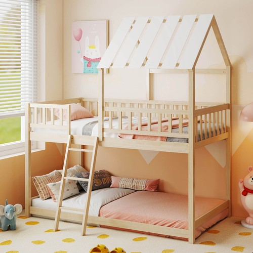 Twin over house - house, bed