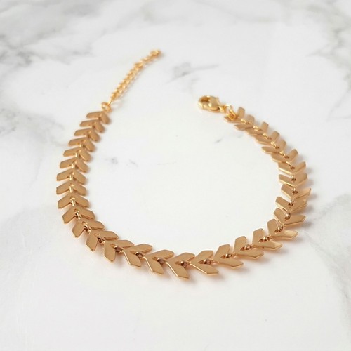 Gold ankle bracelet - gold,