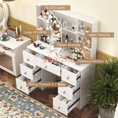 White dressing table with - dressing,