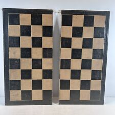Antique Folding Leather Chess