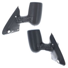 Ford Transit Mk7 2006-2014 Manual Short Arm Wing Door Mirrors Black Covers Pair