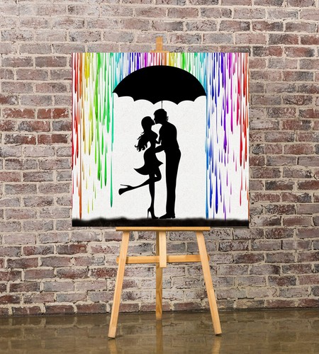 Banksy coloured rain - coloured, rain-square