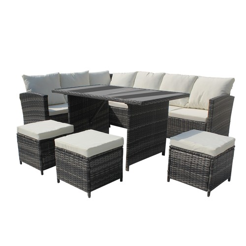 Seater rattan garden sofa - 9,