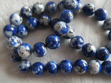 Blue Variscite round beaded