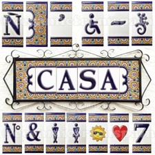 Spanish Ceramic tile letters -