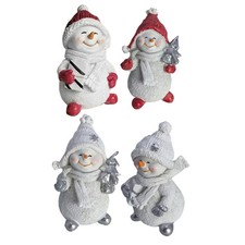 Snowman Figurines 2piece Resin