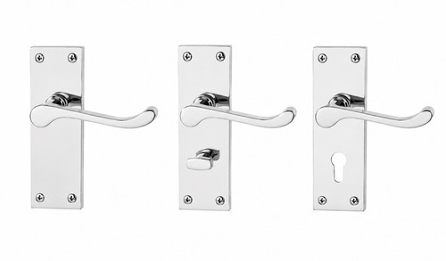 Chrome victorian scroll door - chrome,