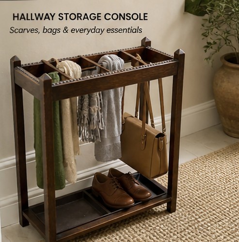Vintage oak umbrella stand - vintage,