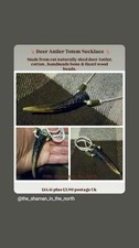 Deer Antler pendant necklace - shamanka shaman animist jewellery natural