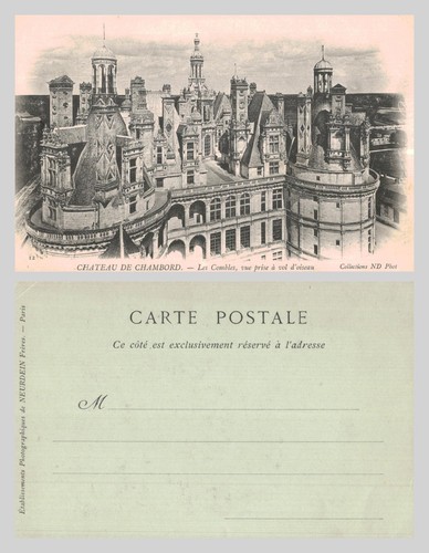 Vintage postcard chateau de - vintage,