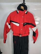 Schoffel Venturi Women's Red Black Ski Suit Snow Gear Size 14 UK