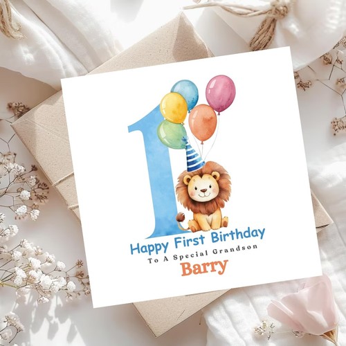 Personalised 1st birthday card - birthday,