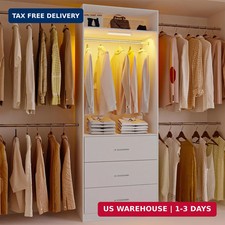 Wooden Closet System With LED