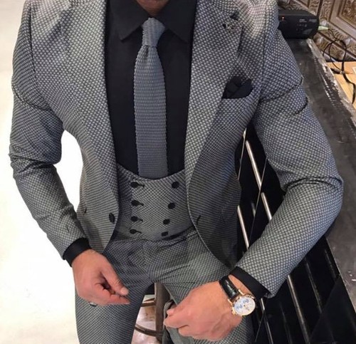 Designer business suit gray - business,