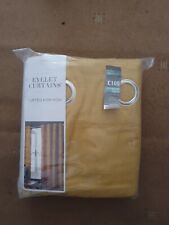 Next Yellow Eyelet Curtains - Tufted Pom Pom