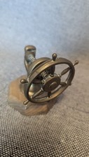 Vintage brass nutcracker. Steering wheel. Nautical theme. Good condition.