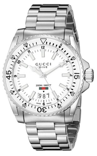 Gucci men 40mm white - men's, dial