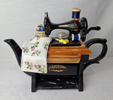 Paul Cardew Design Infusion Sewing Machine Teapot Large Roses England P2056