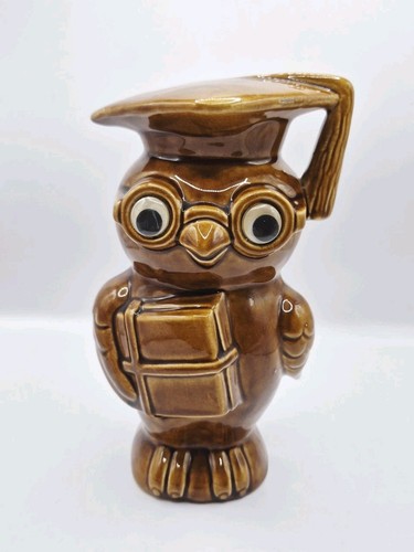 1960s owl money box ceramic - box:,