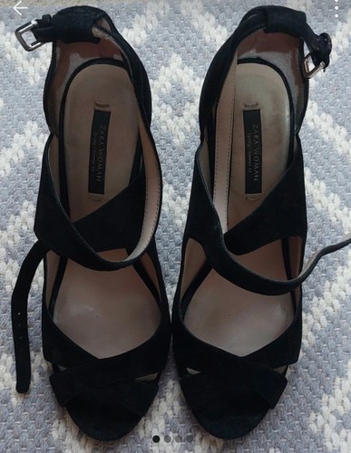 Zara women black suede - zara,