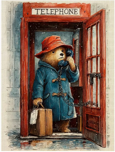 Printed cross stitch - cross, kit