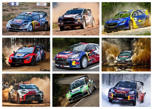 Rally cars poster lots of - poster,