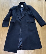 Ladies Red Plum Large, Long Black Winter Coat