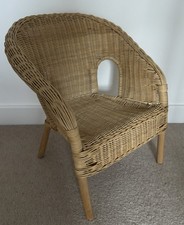 Child’s Wicker Rattan Chair - Kids Bedroom Furniture - Toy Display