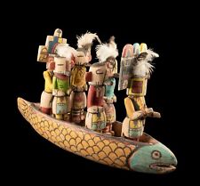 Canoe With 6 Hopi Kachina