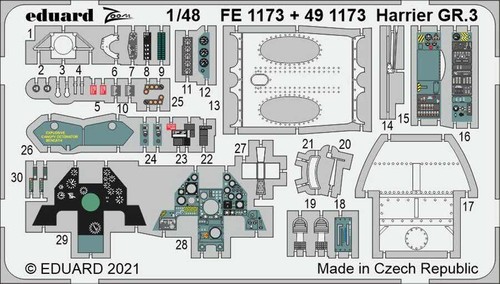 Eduard harrier 3 interior - harrier, gr.3