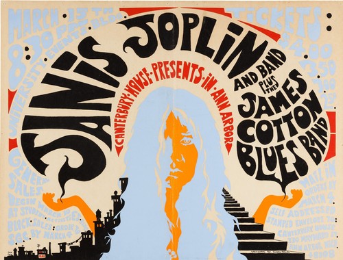 Janis joplin concert handbill - janis,